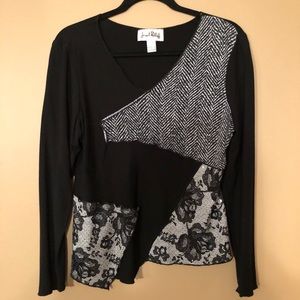 Joseph Ribkoff black/white top